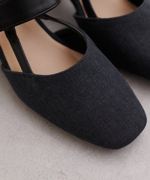 natural couture（ナチュラルクチュール）の「スクエアミュールサンダル（サンダル・レディース・ブラック/グレー/アイボリー・LARGE/MEDIUM）」の11枚目の写真