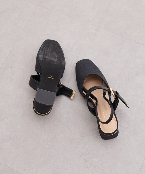 natural couture（ナチュラルクチュール）の「スクエアミュールサンダル（サンダル・レディース・ブラック/グレー/アイボリー・LARGE/MEDIUM）」の5枚目の写真