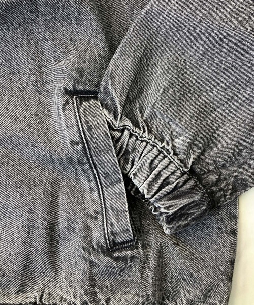 AS KNOW AS plus（アズノゥアズプラス）の「○フード付き ゆるっとビッグサイズ デニムブルゾン 【UNISEX ITEM】（デニムジャケット・レディース・ブルー/ブラック/ネイビー・FREE）」の5枚目の写真