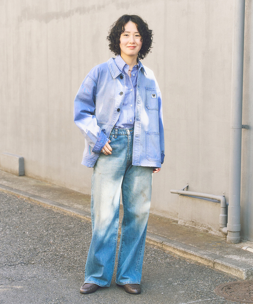 FRAMeWORK(フレームワーク)の「BLUE STRIPE オーバーシャツ(シャツ/ブラウス・レディース・ブルー/サックスブルー/ネイビー・FREE)」の18枚目の写真