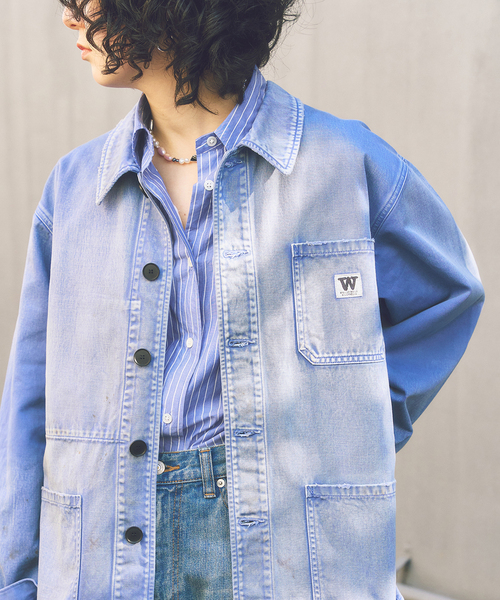 FRAMeWORK(フレームワーク)の「BLUE STRIPE オーバーシャツ(シャツ/ブラウス・レディース・ブルー/サックスブルー/ネイビー・FREE)」の19枚目の写真