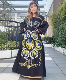 【チャイハネ】エルジャン刺繍カシュクールワンピース