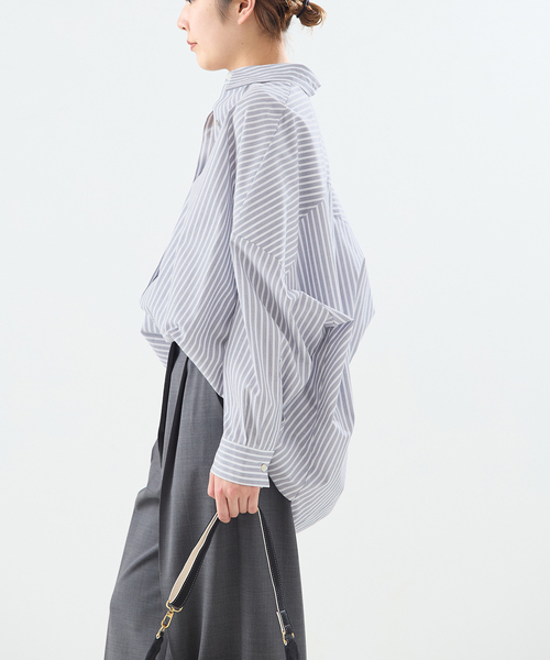 journal standard L'essage（ジャーナルスタンダードレサージュ）の「タイプライターBIGシャツ（シャツ/ブラウス・レディース・ホワイト/チャコールグレー/ネイビー・FREE）」の21枚目の写真