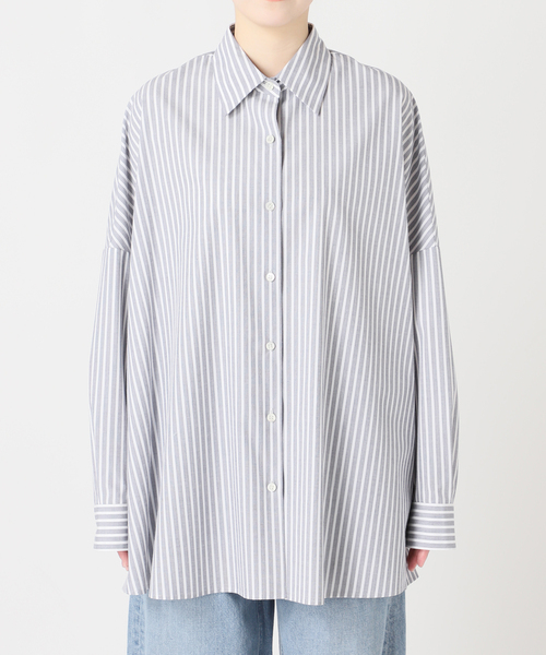 journal standard L'essage（ジャーナルスタンダードレサージュ）の「タイプライターBIGシャツ（シャツ/ブラウス・レディース・ホワイト/チャコールグレー/ネイビー・FREE）」の12枚目の写真