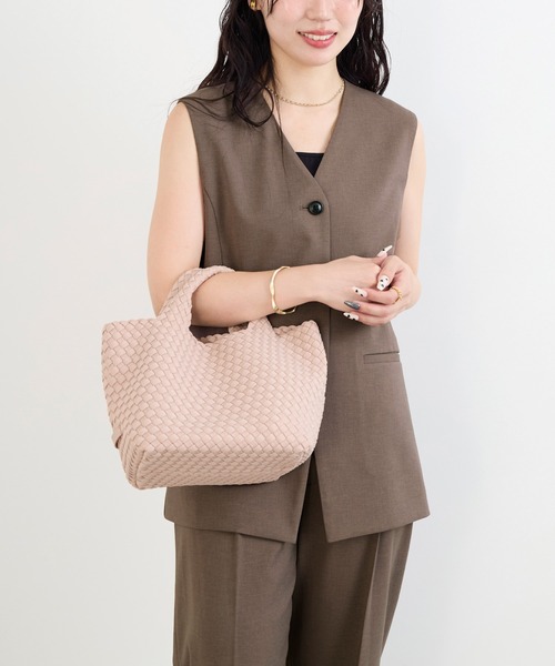 NAGHEDI（ナゲディ）の「【NAGHEDI】スモールトートバッグ-St Barths Small Tote（トートバッグ・レディース・ピンク/アイボリー/カーキ・S）」の15枚目の写真