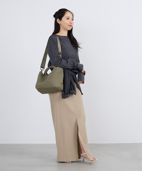 NAGHEDI（ナゲディ）の「【NAGHEDI】スモールトートバッグ-St Barths Small Tote（トートバッグ・レディース・ピンク/アイボリー/カーキ・S）」の9枚目の写真