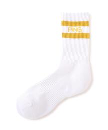 PING（ピン）の「【PING APPAREL】PINGロゴラインミドルソックス ＜PERFORMANCE＞ (MENS)（ソックス/靴下）」