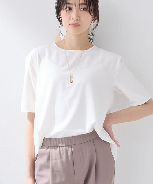セール】【SETUP可能】エアリーバックシャンブラウス（Tシャツ