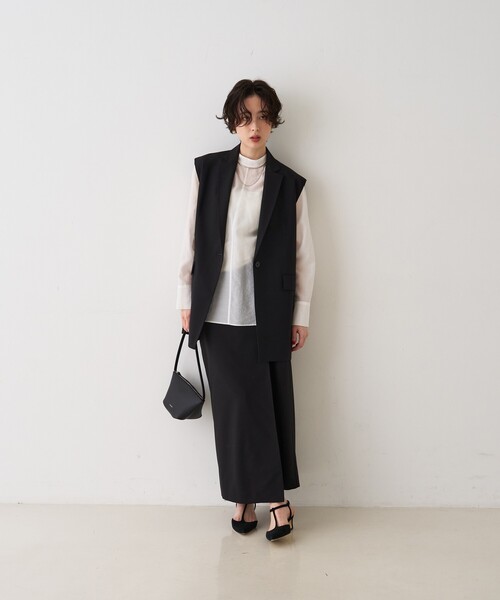 Rouge vif Anna（ルージュヴィフアンナ）の「【セットアップ対応】ラップタイトスカート（スカート・レディース・ブラック/モカ・36/38）」の20枚目の写真