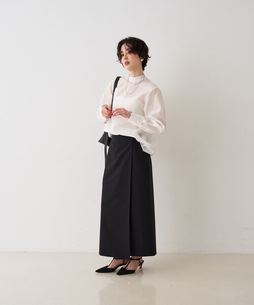 Rouge vif Anna（ルージュヴィフアンナ）の「【セットアップ対応】ラップタイトスカート（スカート・レディース・ブラック/モカ・36/38）」の16枚目の写真