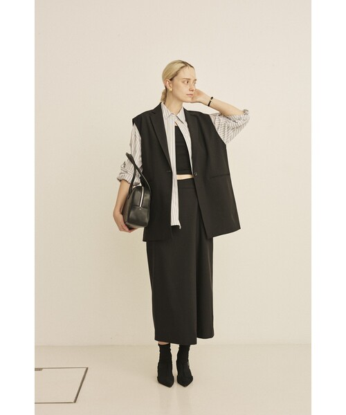 Rouge vif Anna（ルージュヴィフアンナ）の「【セットアップ対応】ラップタイトスカート（スカート・レディース・ブラック/モカ・36/38）」の14枚目の写真