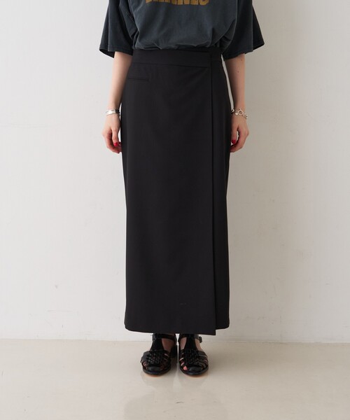 Rouge vif Anna（ルージュヴィフアンナ）の「【セットアップ対応】ラップタイトスカート（スカート・レディース・ブラック/モカ・36/38）」の10枚目の写真