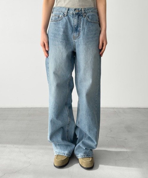 CANAL JEAN(キャナルジーン)の「El mar ローウエストワイドレッグデニムパンツ(デニムパンツ・レディース・ライトインディゴブルー・SMALL/MEDIUM)」の6枚目の写真