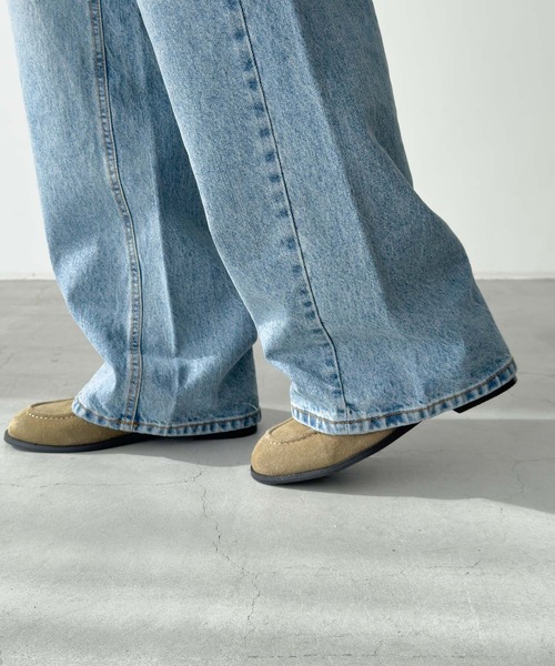 CANAL JEAN(キャナルジーン)の「El mar ローウエストワイドレッグデニムパンツ(デニムパンツ・レディース・ライトインディゴブルー・SMALL/MEDIUM)」の11枚目の写真