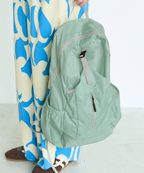 田中里奈様着用】＼再入荷／ ポケッタブル縦ファスナーバックパック