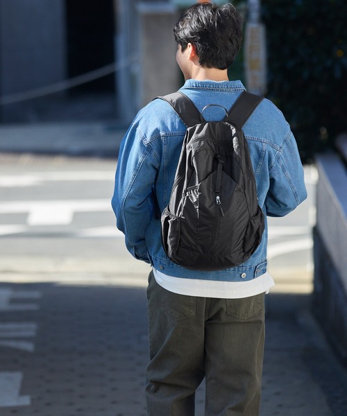 coca（coca）（コカ）の「ポケッタブル縦ファスナーバックパック（バックパック/リュック・レディース・ブラウン/ブラック・ONE SIZE）」の13枚目の写真