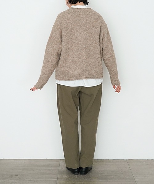 休日と詩(キュウジツトウタ)の「ウィークエンドカーディガン(ニット/セーター・レディース・ライトグリーン/ブラウン/ベージュ・FREE)」の8枚目の写真