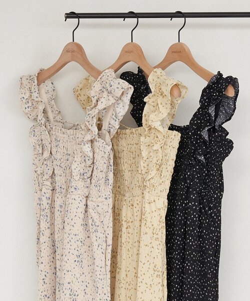 DISCOAT(ディスコート)の「【SS先行予約/umm.】肩フリルサロペット(サロペット/オーバーオール・レディース・ブラック/ライトベージュ/レモンイエロー・FREE)」の11枚目の写真