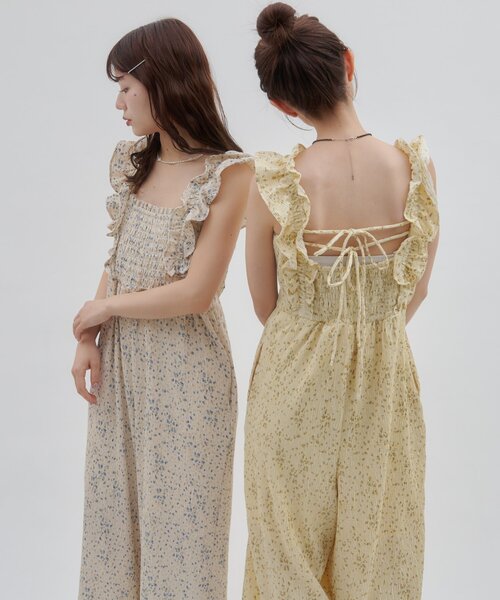 DISCOAT(ディスコート)の「【SS先行予約/umm.】肩フリルサロペット(サロペット/オーバーオール・レディース・ブラック/ライトベージュ/レモンイエロー・FREE)」の16枚目の写真