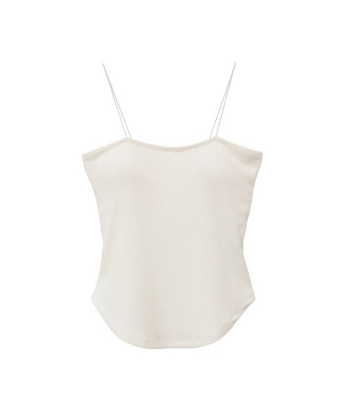 CLANE（クラネ）の「CLANE THIN CODE CAMISOLE 16105-1122（キャミソール・レディース・ブラック/ホワイト・2）」の4枚目の写真