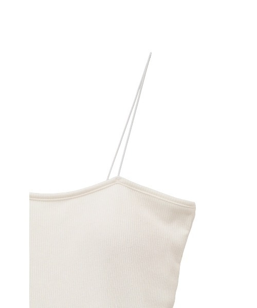CLANE（クラネ）の「CLANE THIN CODE CAMISOLE 16105-1122（キャミソール・レディース・ブラック/ホワイト・2）」の6枚目の写真