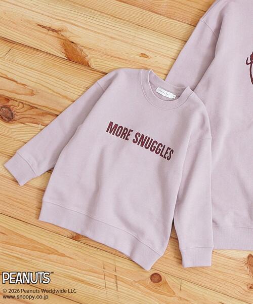 THE SHOP TK （ザ ショップ ティーケー ）の「【110－160】PEANUTS ／ ピーナッツ スヌーピーミニ裏毛スウェット（スウェット・キッズ・アイボリー/ベビーピンク・11/16/12/13/14/15 ）」の2枚目の写真