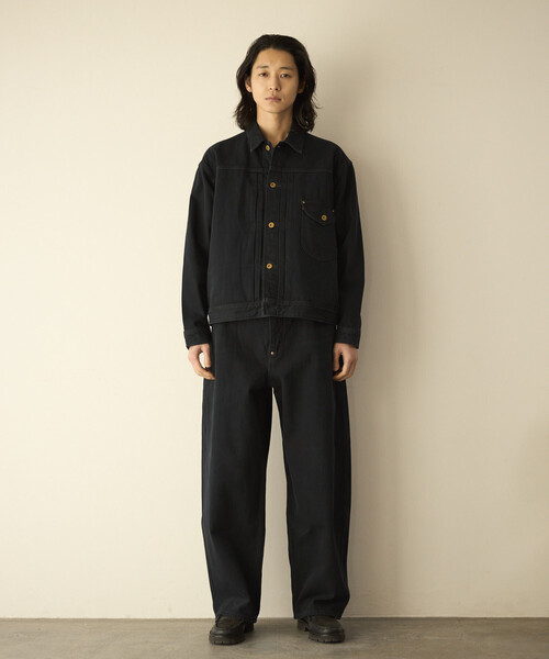 Lee(リー)の「Lee/リー ×Firsthand 別注 OVERDYE COWBOY PANTS /オーバーダイ カウボーイ デニムパンツ(デニムパンツ・メンズ・チャコールグレー・MEDIUM/X-SMALL/SMALL/LARGE)」の10枚目の写真