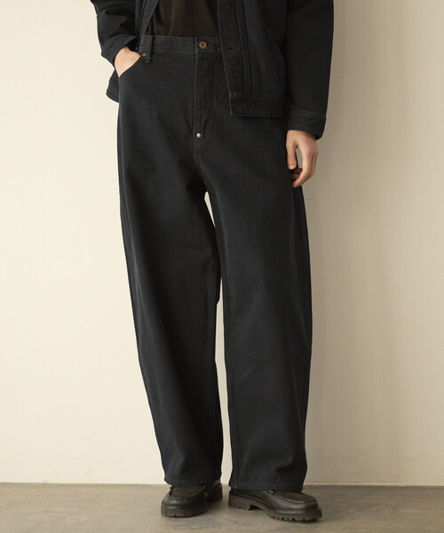 Lee(リー)の「Lee/リー ×Firsthand 別注 OVERDYE COWBOY PANTS /オーバーダイ カウボーイ デニムパンツ(デニムパンツ・メンズ・チャコールグレー・MEDIUM/X-SMALL/SMALL/LARGE)」の11枚目の写真