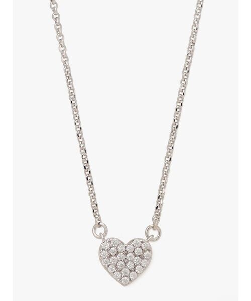 kate spade new york(ケイトスペード ニューヨーク)の「ユアーズ トゥルーリー パヴェ ハート ミニ ペンダント(ネックレス・レディース・ベージュ・ONESIZE)」の1枚目の写真