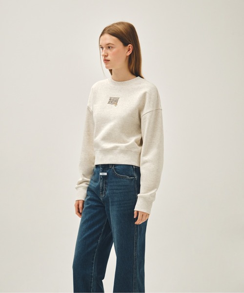 MARITHE + FRANCOIS GIRBAUD（マリテフランソワジルボー）の「W FLOWER CLASSIC LOGO CROP SWEATSHIRT（スウェット・レディース・チャコール/オートミール/スカイブルー・MEDIUM/SMALL）」の16枚目の写真