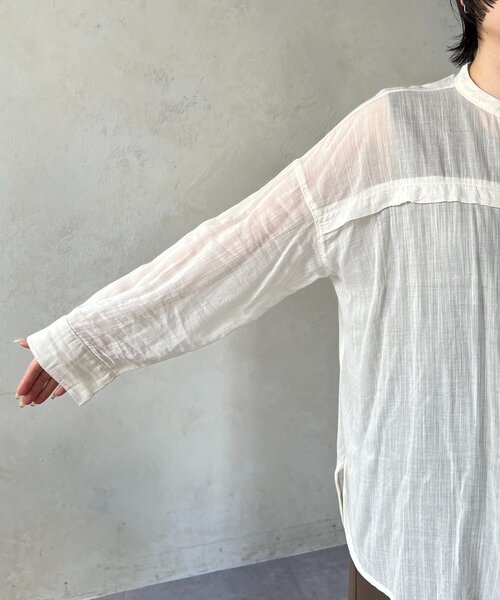 un dix cors(アンディコール)の「レーヨンコットンギャザーシャツ(シャツ/ブラウス・レディース・ブラック/オフホワイト・FREE)」の19枚目の写真
