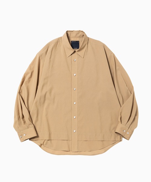 meanswhile（ミーンズワイル）の「Breathable Side Slit L/S SH（シャツ/ブラウス・メンズ・ブラック/ベージュ・2(M)/4(XL)）」の2枚目の写真