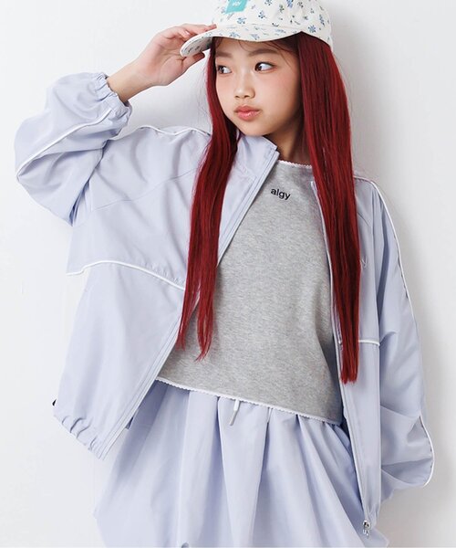 algy（アルジー）の「【セットアップ対応】シャカブルゾン（ブルゾン・キッズ・アイボリー/サックスブルー・160/150/140/130）」の2枚目の写真