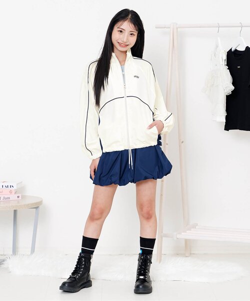 algy（アルジー）の「【セットアップ対応】シャカブルゾン（ブルゾン・キッズ・アイボリー/サックスブルー・160/150/140/130）」の6枚目の写真