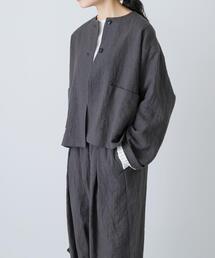 かぐれ | リネンラミーノーカラージャケット(ノーカラージャケット)