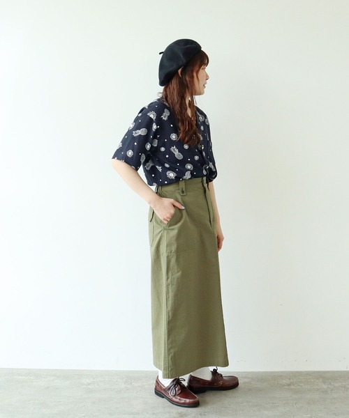 PAR ICI（パーリッシィ）の「パイナップルひまわりプリント アロハシャツ(セットアップ対応)（シャツ/ブラウス・レディース・ネイビー・FREE）」の15枚目の写真