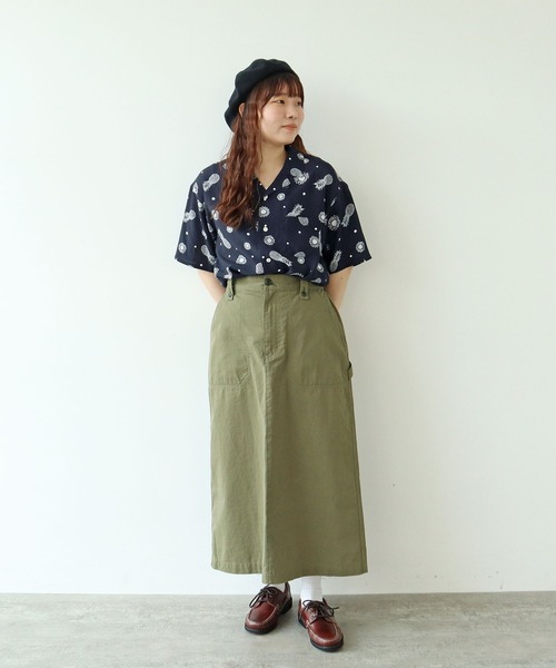 PAR ICI（パーリッシィ）の「パイナップルひまわりプリント アロハシャツ(セットアップ対応)（シャツ/ブラウス・レディース・ネイビー・FREE）」の13枚目の写真