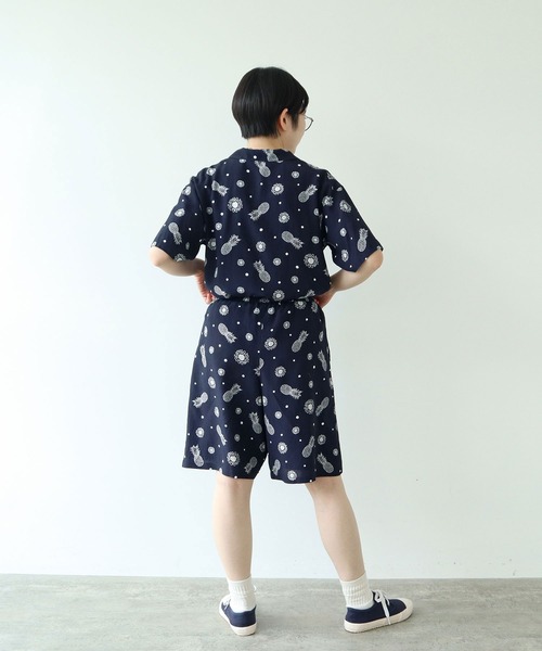 PAR ICI（パーリッシィ）の「パイナップルひまわりプリント アロハシャツ(セットアップ対応)（シャツ/ブラウス・レディース・ネイビー・FREE）」の20枚目の写真