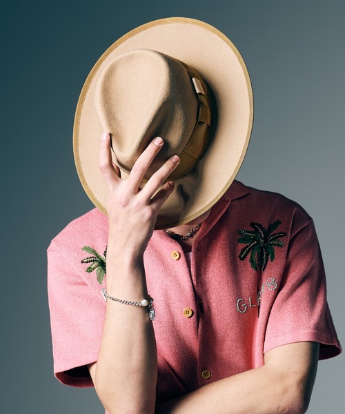 glamb（グラム）の「Wool Fedora Hat / ウールフェドラハット（ハット・メンズ・ベージュ/ブラック・FREE）」の6枚目の写真