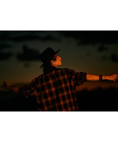 glamb（グラム）の「Wool Fedora Hat / ウールフェドラハット（ハット・メンズ・ベージュ/ブラック・FREE）」の13枚目の写真