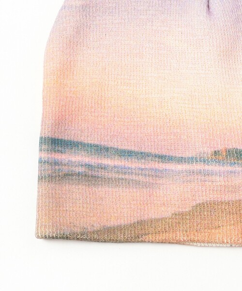 Ray BEAMS（レイビームス）の「Casselini / フォトプリントビーニー（ハット・レディース・ブラック・ONE SIZE）」の4枚目の写真