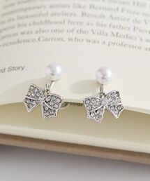 Maison de FLEUR（メゾンドフルール）の「リボンビジューイヤリング（イヤリング）」