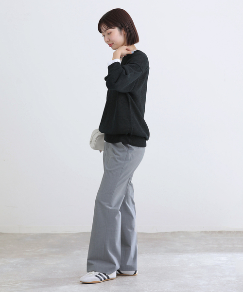 IENA(イエナ)の「コットンwashiニットプルオーバー(ニット/セーター・レディース・カーキ/ブラック・FREE)」の14枚目の写真