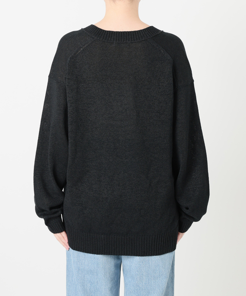 IENA(イエナ)の「コットンwashiニットプルオーバー(ニット/セーター・レディース・カーキ/ブラック・FREE)」の3枚目の写真