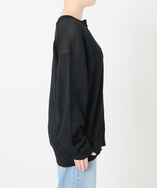 IENA(イエナ)の「コットンwashiニットプルオーバー(ニット/セーター・レディース・カーキ/ブラック・FREE)」の4枚目の写真