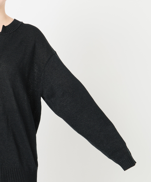 IENA(イエナ)の「コットンwashiニットプルオーバー(ニット/セーター・レディース・カーキ/ブラック・FREE)」の5枚目の写真