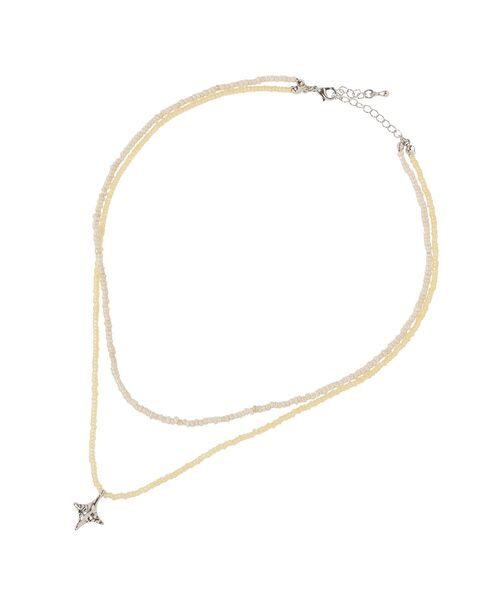 earth music&ecology（アースミュージックアンドエコロジー）の「ビーズ2連ネックレス（ネックレス・レディース・ブラック/アイボリー・FREE）」の5枚目の写真