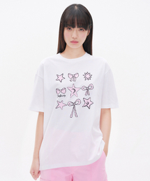 YOUHEE（ユヒ）の「YOUHEE STAR GRAPHIC T-SHIRTS WHITE（Tシャツ/カットソー）」