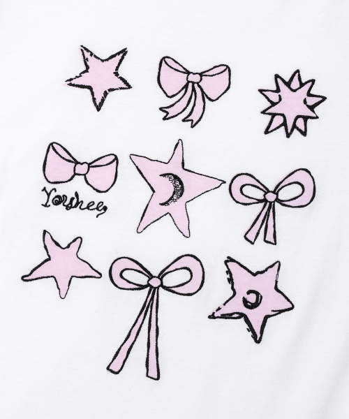YOUHEE(ユヒ)の「YOUHEE STAR GRAPHIC T-SHIRTS WHITE(Tシャツ/カットソー・レディース・その他・FREE)」の2枚目の写真
