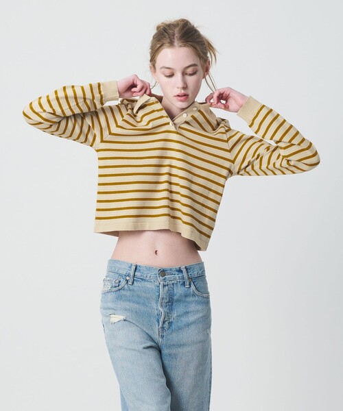 California General Store(California General Store)の「<CGS.>ボーダー ニット ポロシャツ / ウィメンズ(ポロシャツ・レディース・その他2/その他1・FREE)」の2枚目の写真
